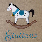 Quadretto Cavallo a dondolo Celeste